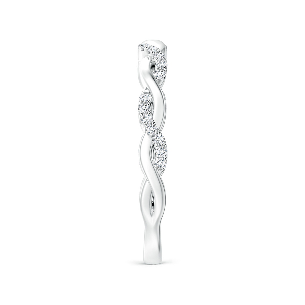 1mm GVS2 Pavé-Set Diamond Twist Band For Her in White Gold Side-2