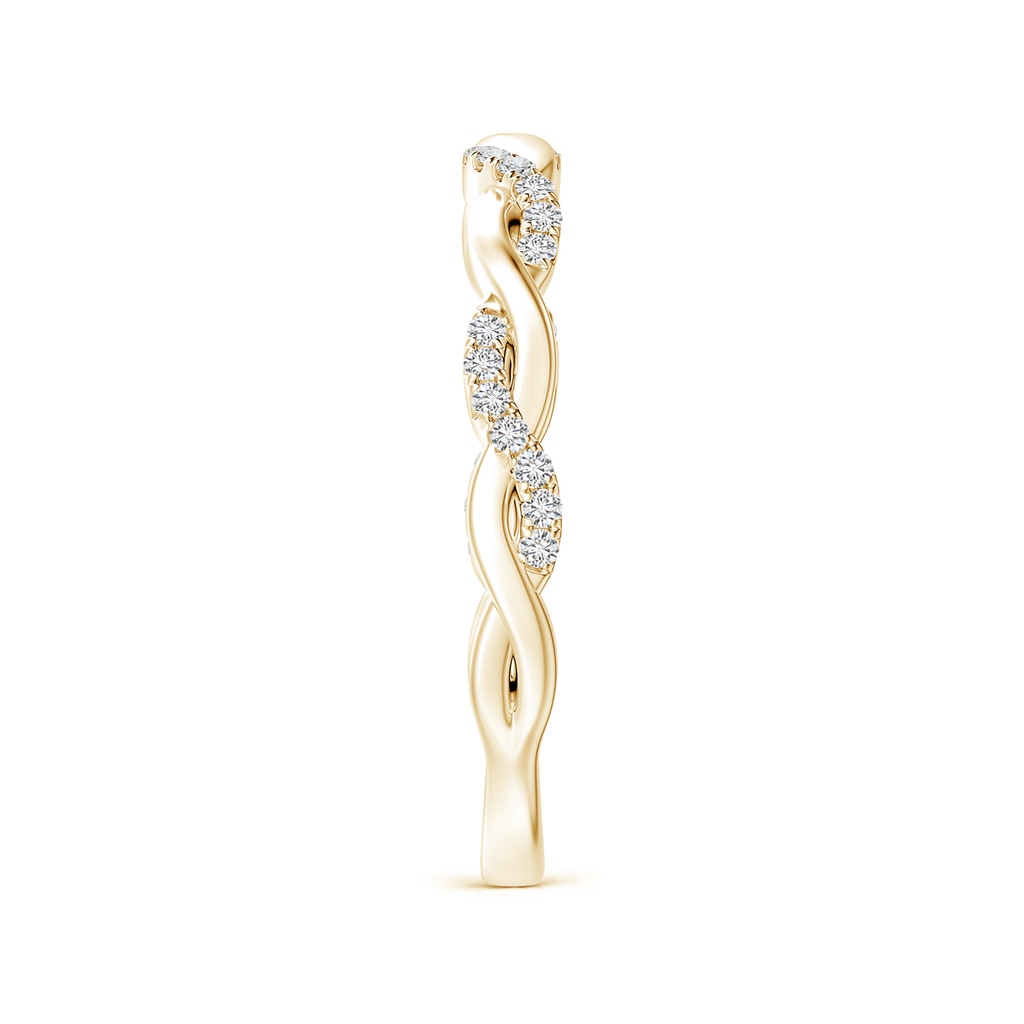 1mm HSI2 Pavé-Set Diamond Twist Band For Her in 9K Yellow Gold Side-2