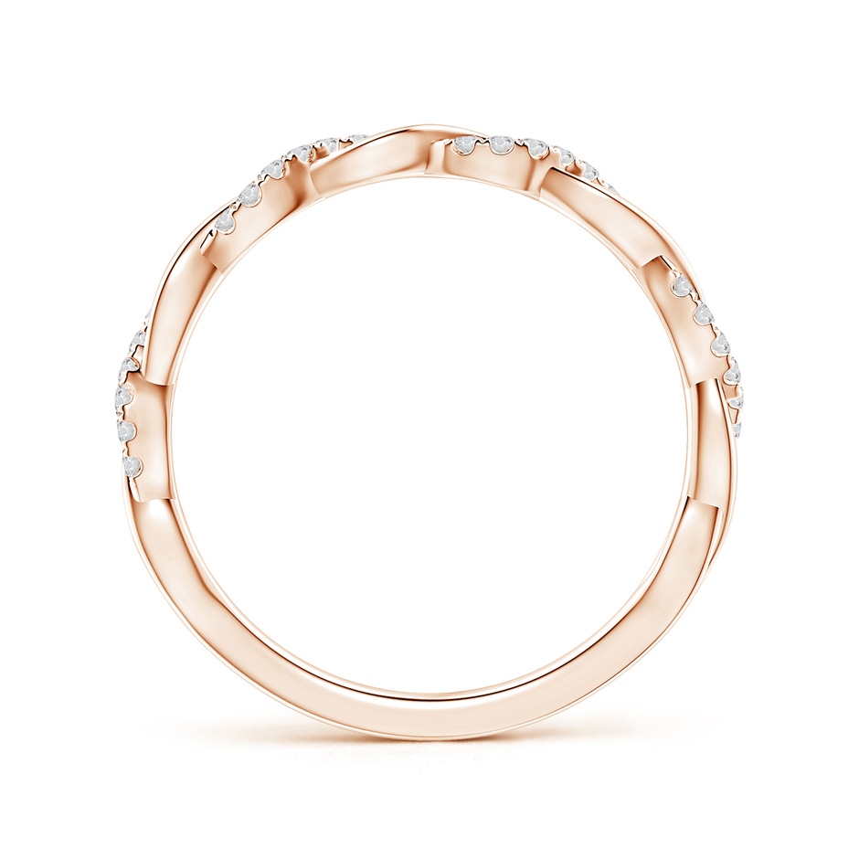 1mm HSI2 Pavé-Set Diamond Twist Band For Her in Rose Gold side-1