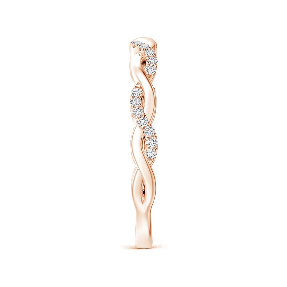 1mm HSI2 Pavé-Set Diamond Twist Band For Her in Rose Gold side-2