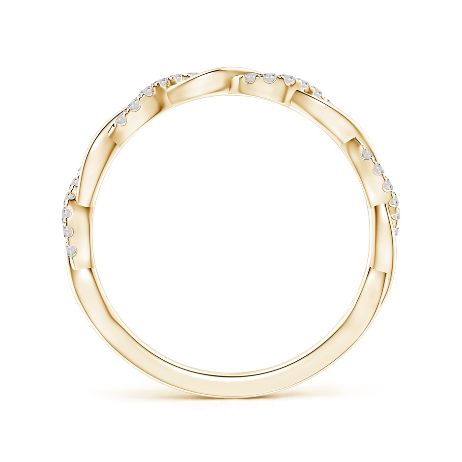 1mm IJI1I2 Pavé-Set Diamond Twist Band For Her in Yellow Gold side-1