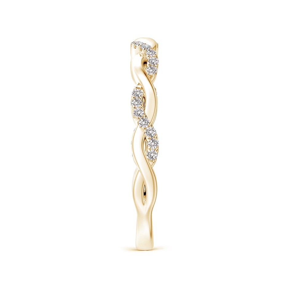 1mm IJI1I2 Pavé-Set Diamond Twist Band For Her in Yellow Gold side-2