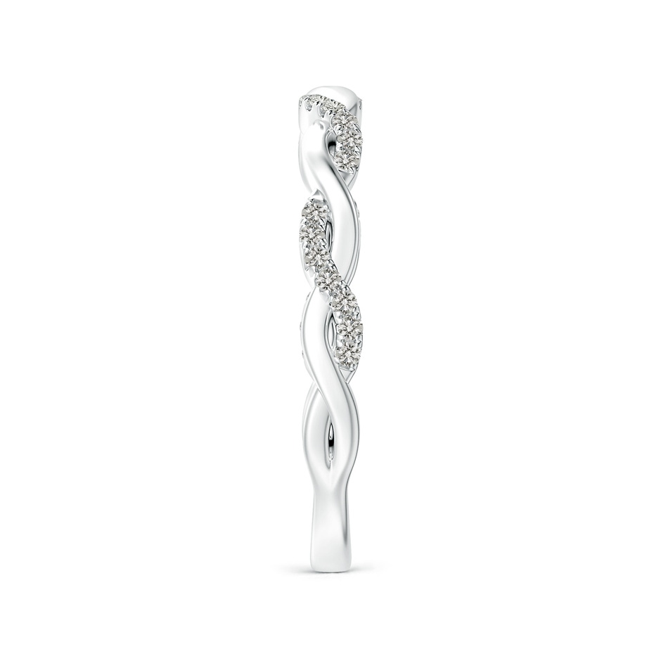 1mm KI3 Pavé-Set Diamond Twist Band For Her in 9K White Gold side-2