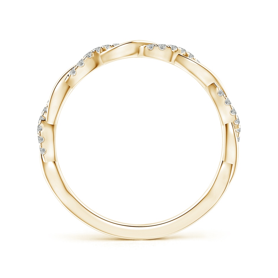 1mm KI3 Pavé-Set Diamond Twist Band For Her in Yellow Gold side-1