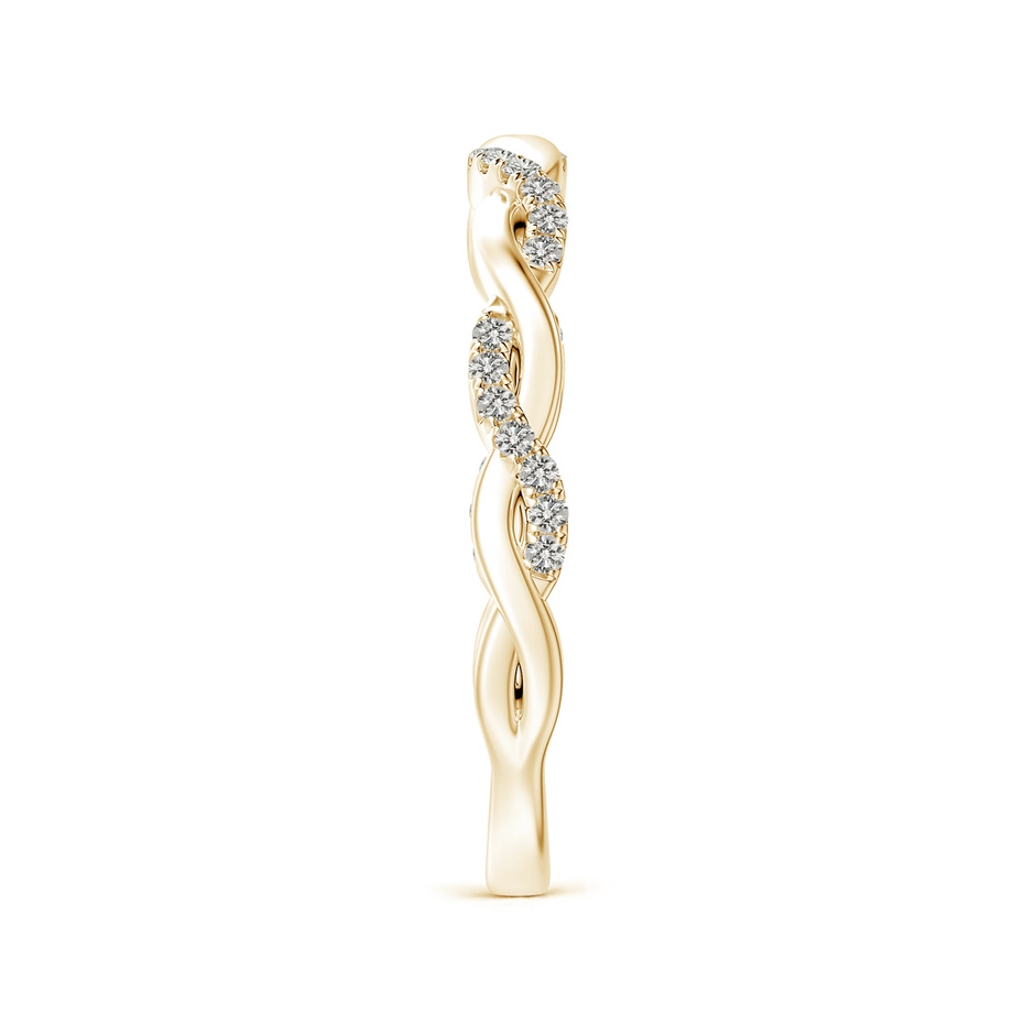 1mm KI3 Pavé-Set Diamond Twist Band For Her in Yellow Gold side-2