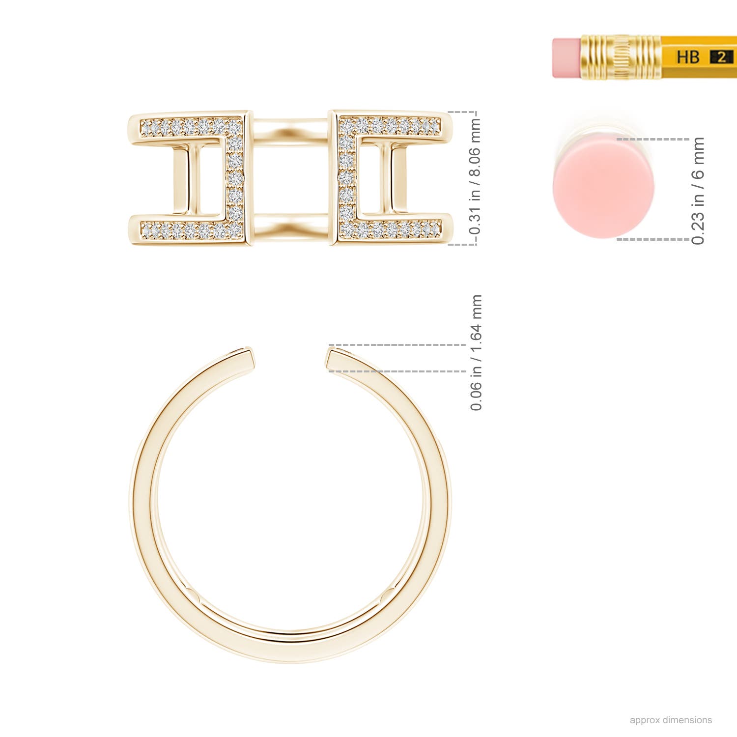 H, SI2 / 0.17 CT / 14 KT Yellow Gold