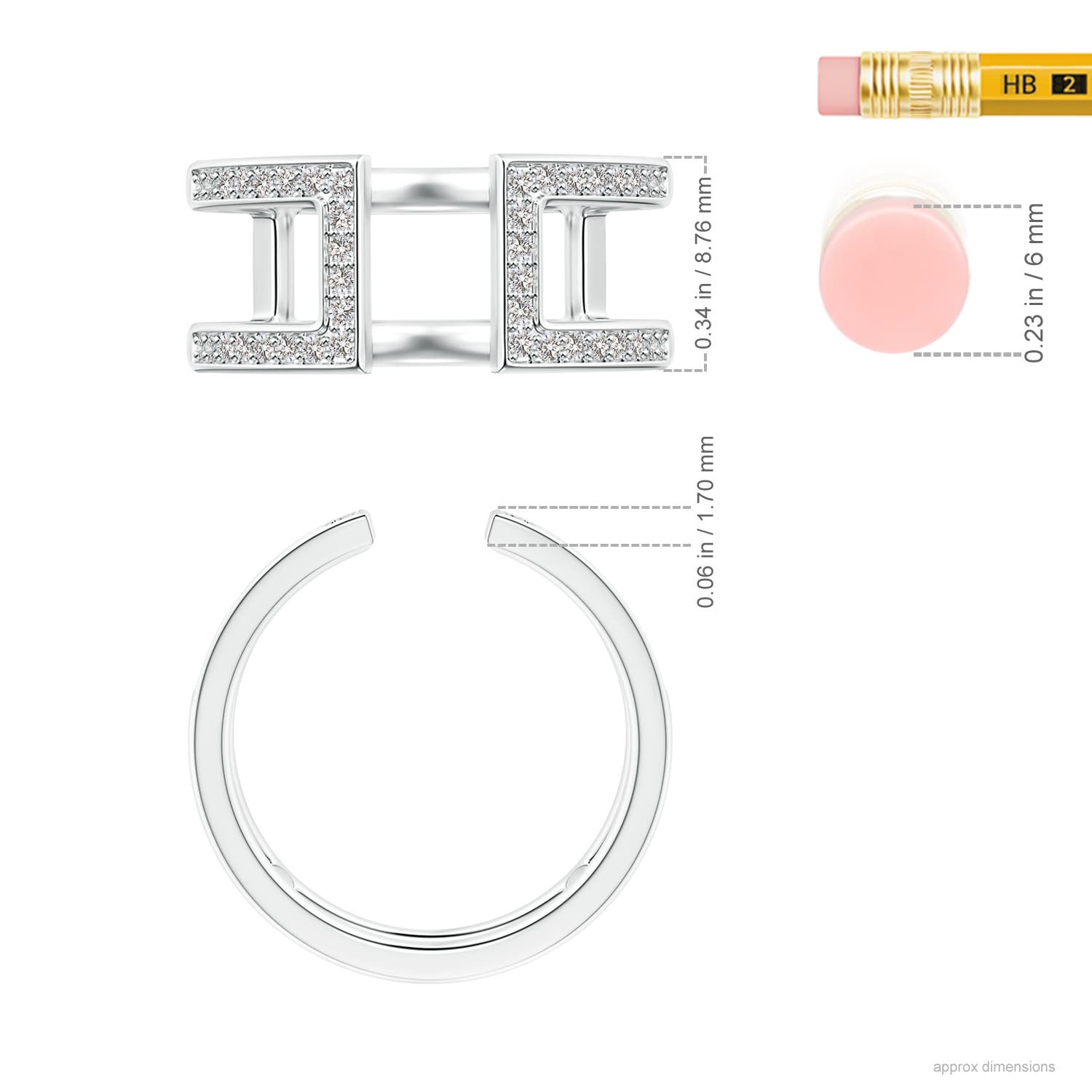 I-J, I1-I2 / 0.24 CT / 14 KT White Gold