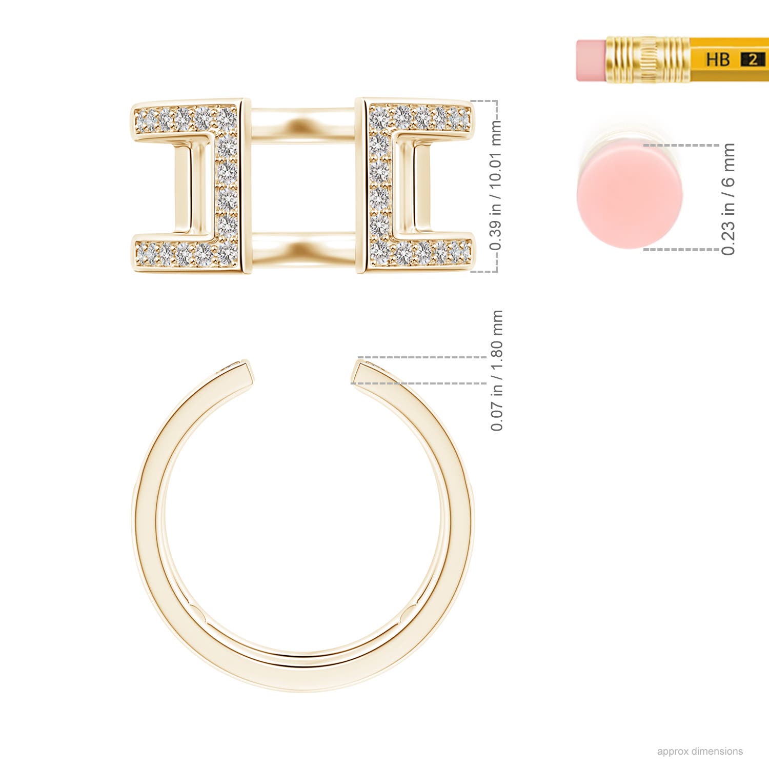 I-J, I1-I2 / 0.35 CT / 14 KT Yellow Gold