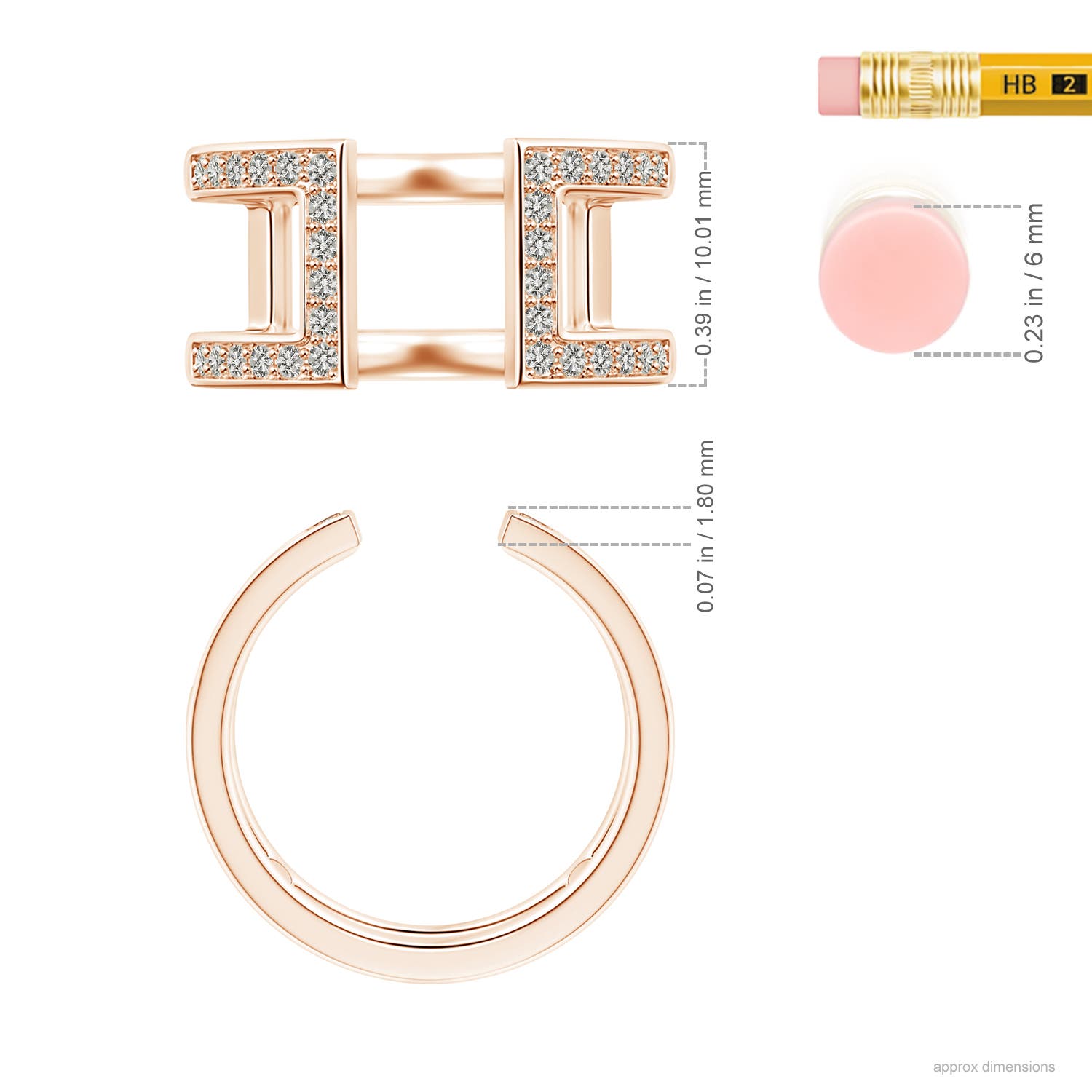 K, I3 / 0.35 CT / 14 KT Rose Gold