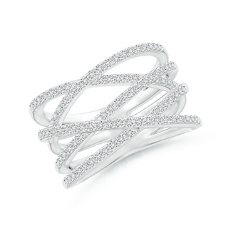 1.1mm HSI2 Entwined Diamond Wrap Ring in White Gold