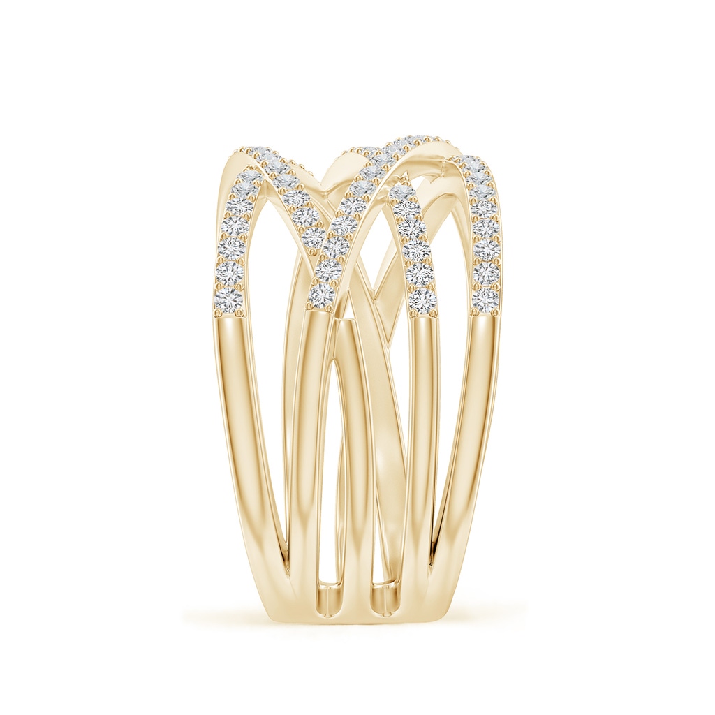 1.1mm HSI2 Entwined Diamond Wrap Ring in Yellow Gold Side 299