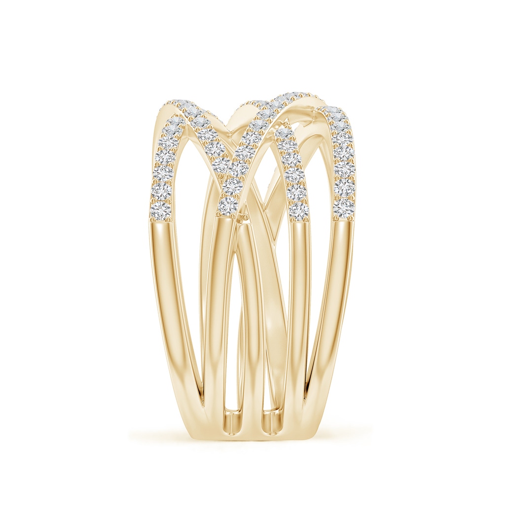 1.2mm HSI2 Entwined Diamond Wrap Ring in Yellow Gold Side 299