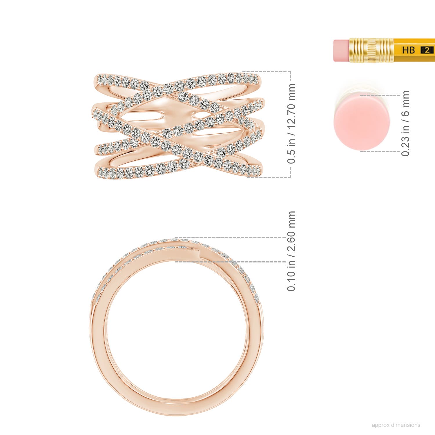 K, I3 / 0.69 CT / 14 KT Rose Gold