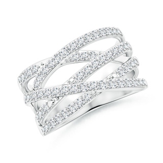 1.55mm GVS2 Entwined Diamond Wrap Ring in White Gold