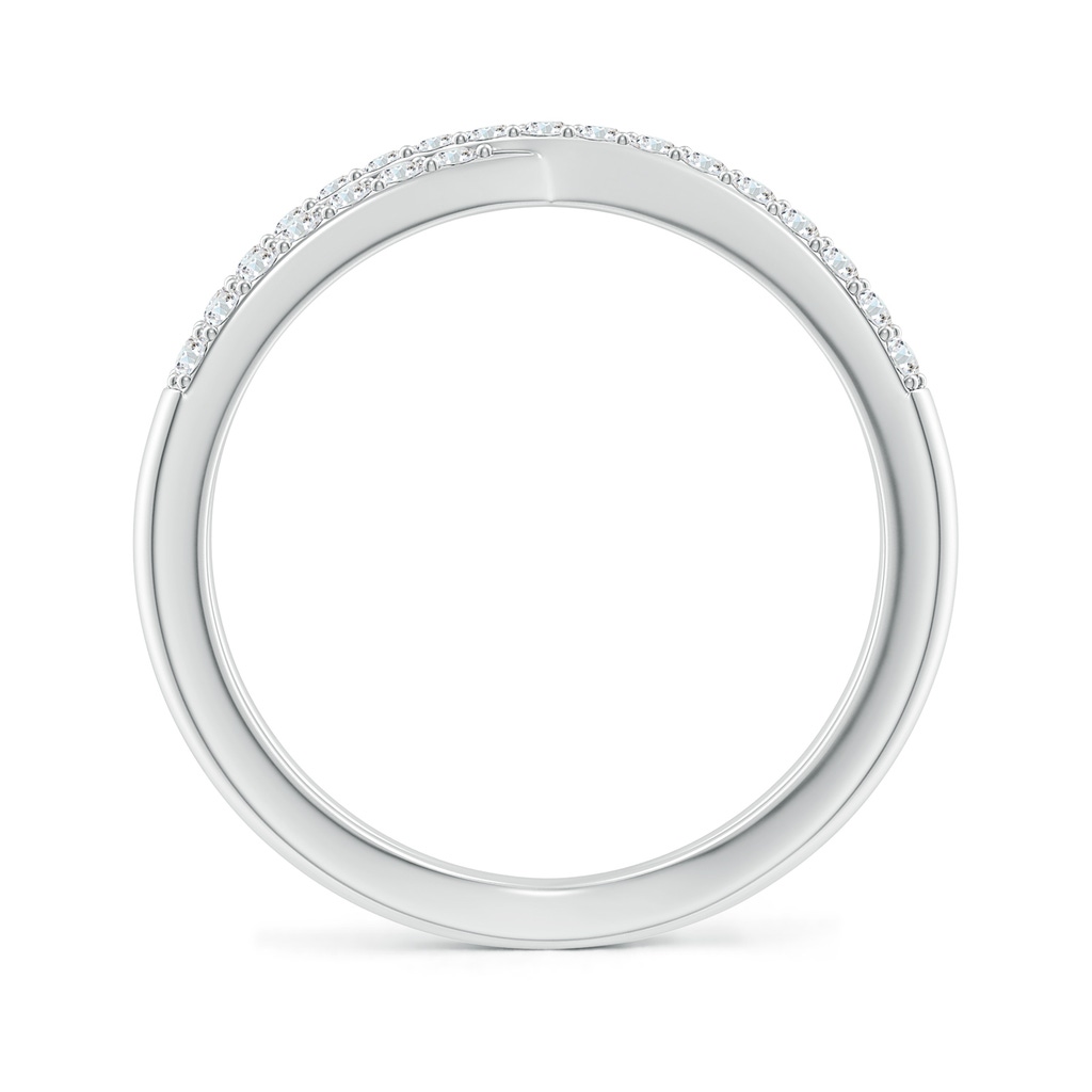 1.35mm GVS2 Prong-Set Diamond Criss Cross Ring in White Gold Side-1
