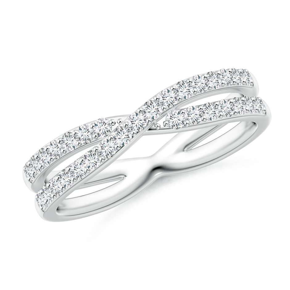 1.3mm GVS2 Diamond Crossover Wedding Band in P950 Platinum 