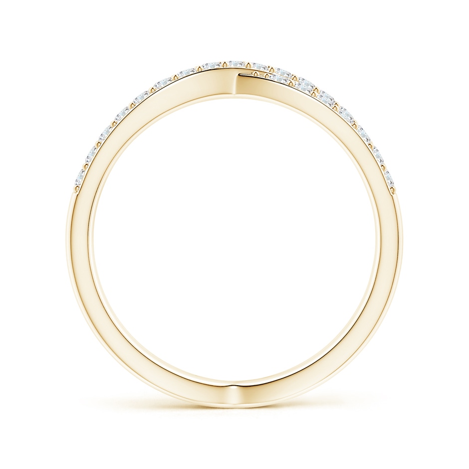 1.3mm GVS2 Diamond Crossover Wedding Band in Yellow Gold side-1