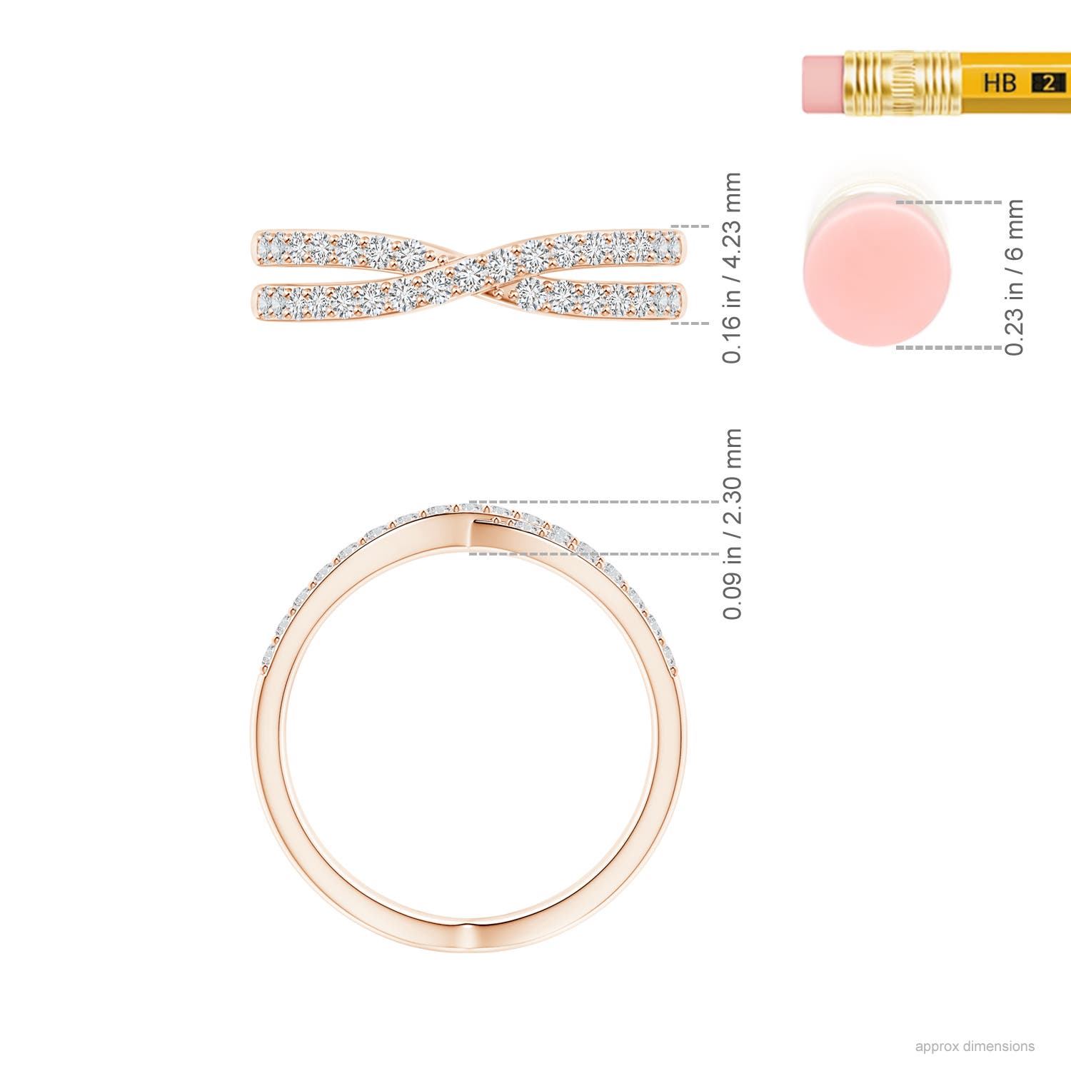 H, SI2 / 0.31 CT / 14 KT Rose Gold