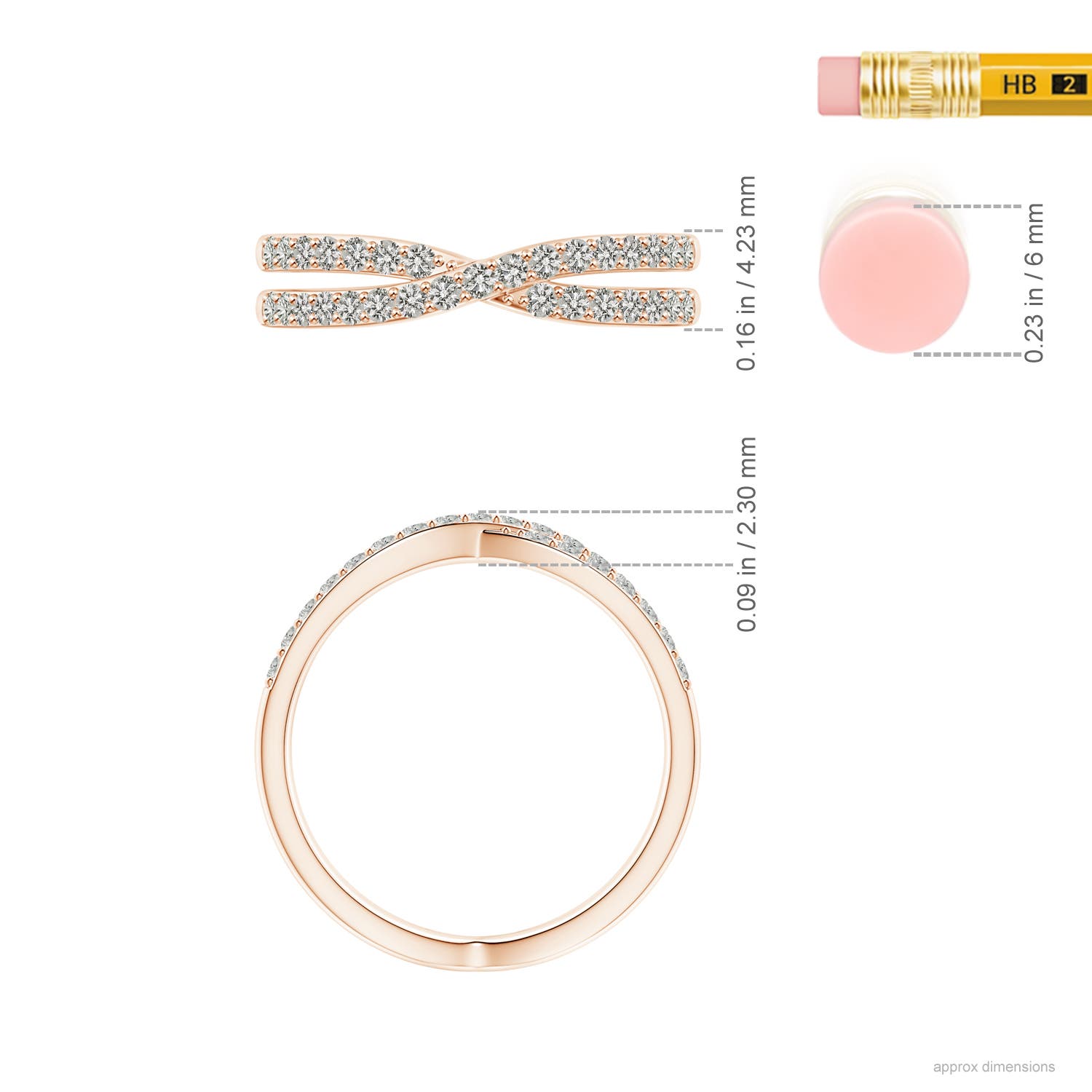 K, I3 / 0.31 CT / 14 KT Rose Gold