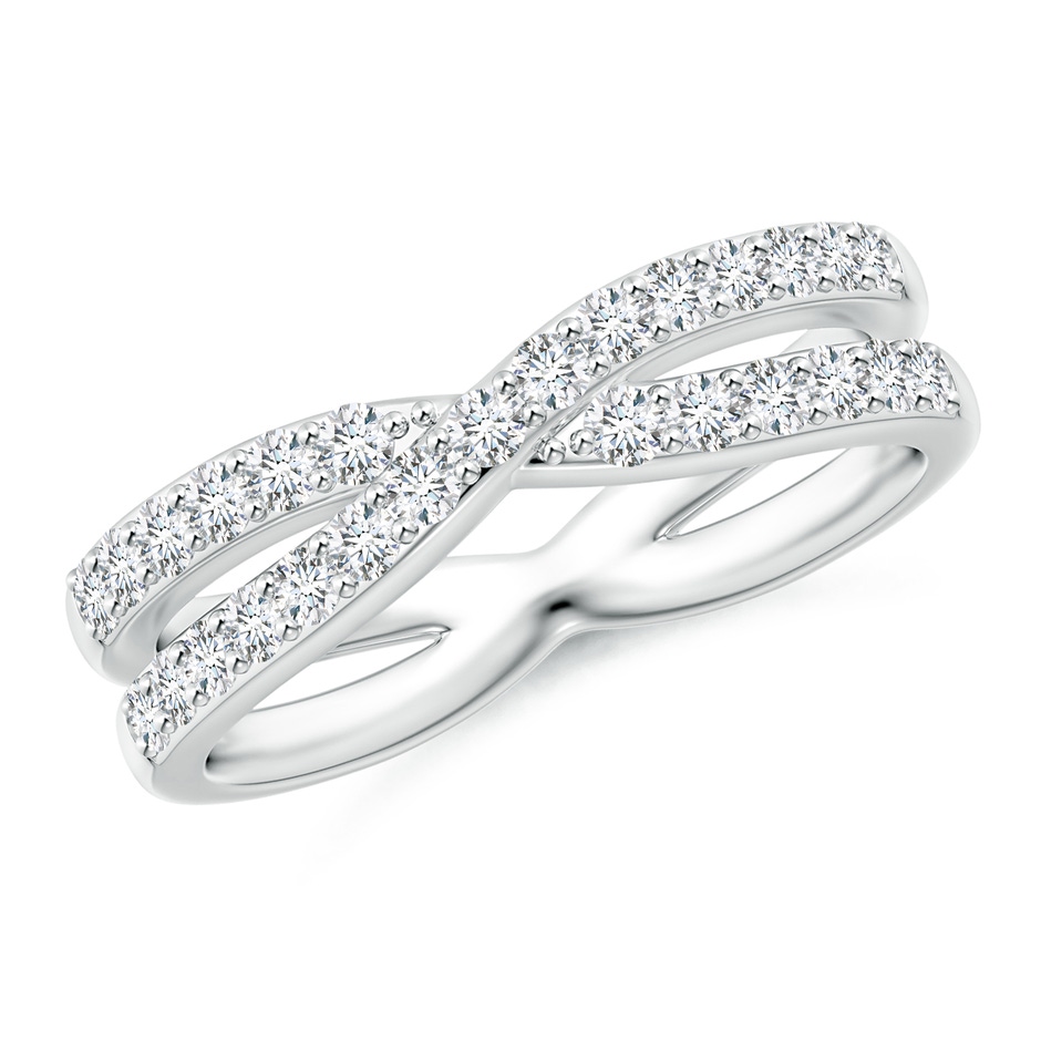 1.6mm GVS2 Diamond Crossover Wedding Band in P950 Platinum 