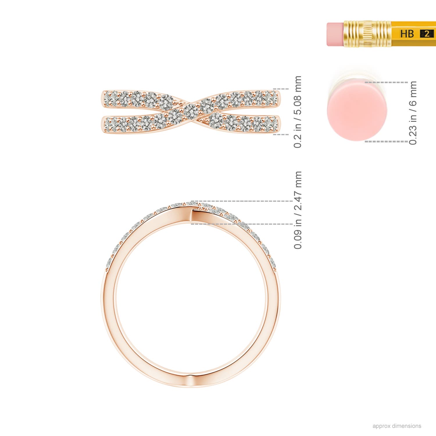 K, I3 / 0.49 CT / 14 KT Rose Gold