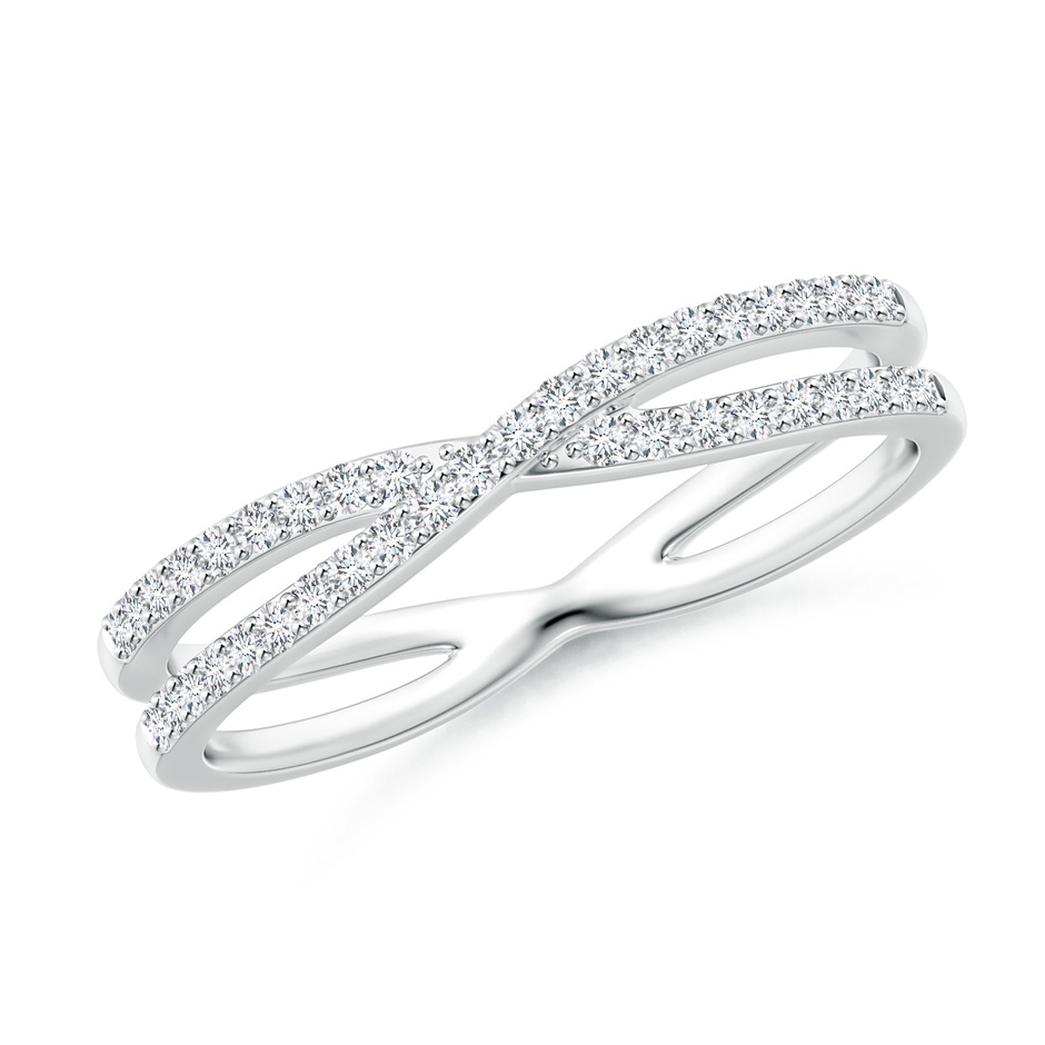 1mm GVS2 Diamond Crossover Wedding Band in White Gold 