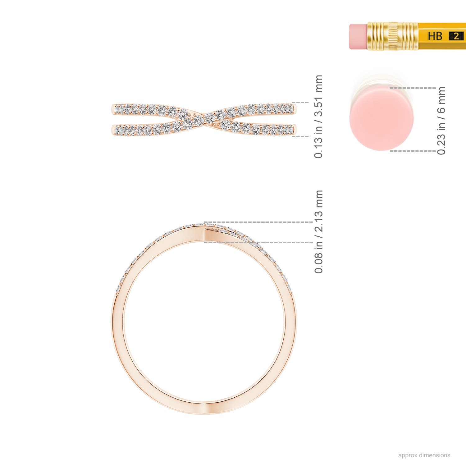 I-J, I1-I2 / 0.2 CT / 14 KT Rose Gold