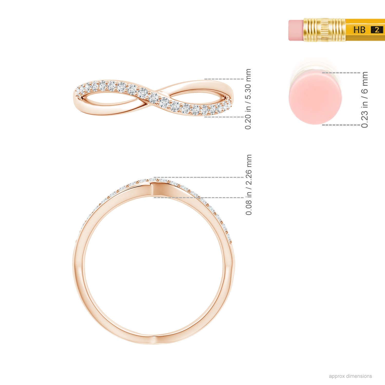 G, VS2 / 0.15 CT / 14 KT Rose Gold