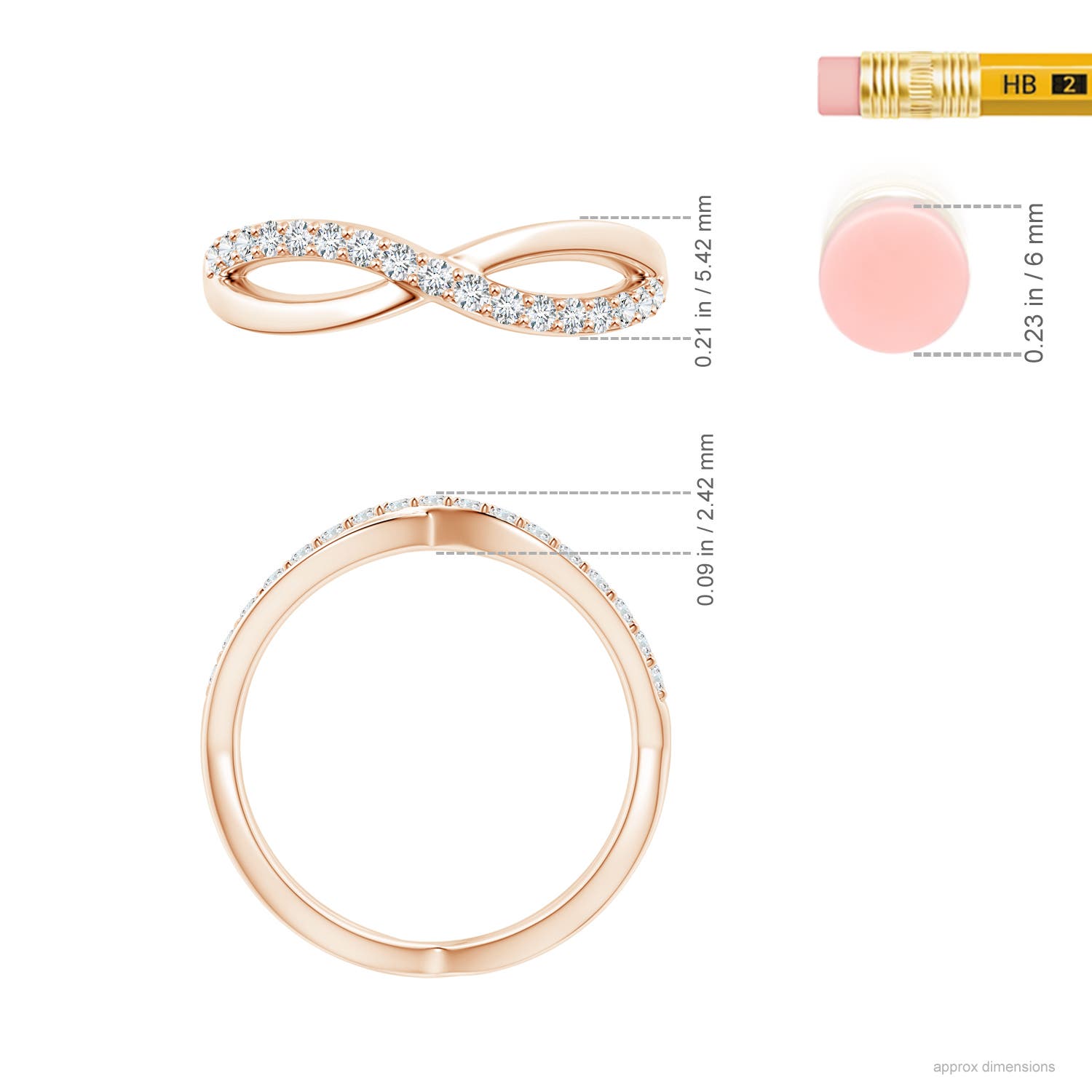 G, VS2 / 0.24 CT / 14 KT Rose Gold