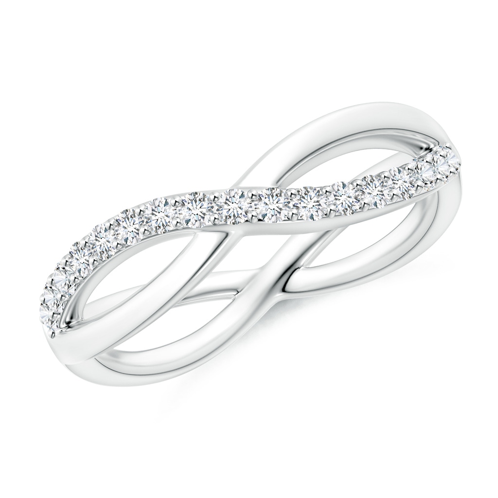 1.5mm GVS2 Infinity Twist Diamond Wedding Band in White Gold