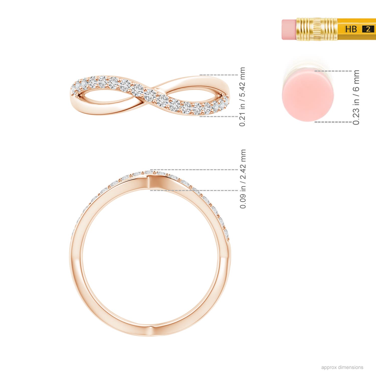 H, SI2 / 0.24 CT / 14 KT Rose Gold