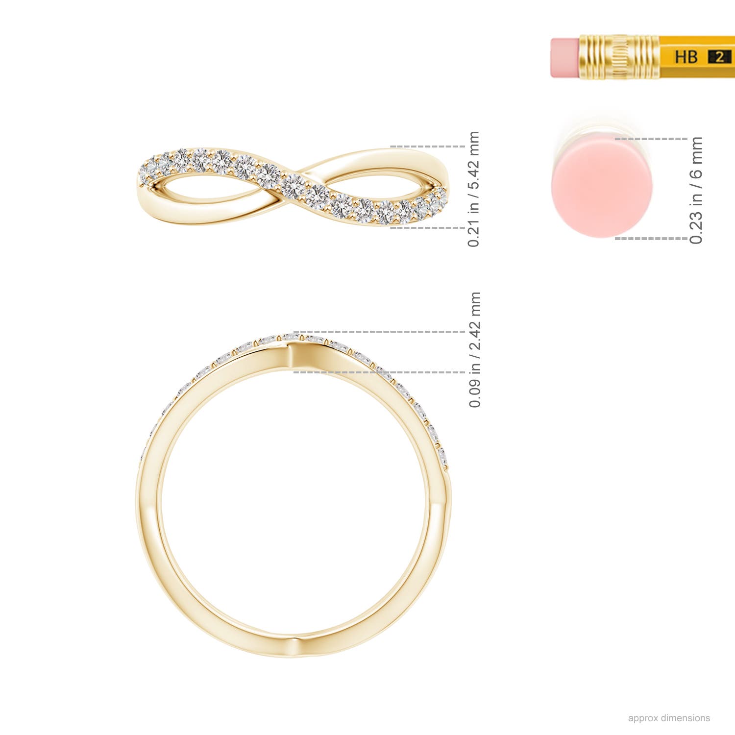 I-J, I1-I2 / 0.24 CT / 14 KT Yellow Gold