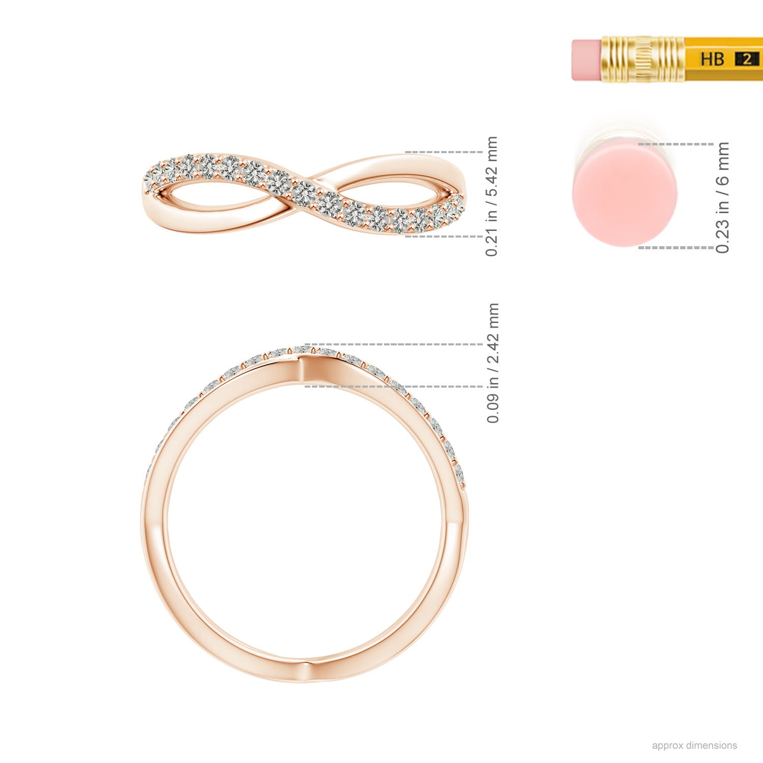 K, I3 / 0.24 CT / 14 KT Rose Gold