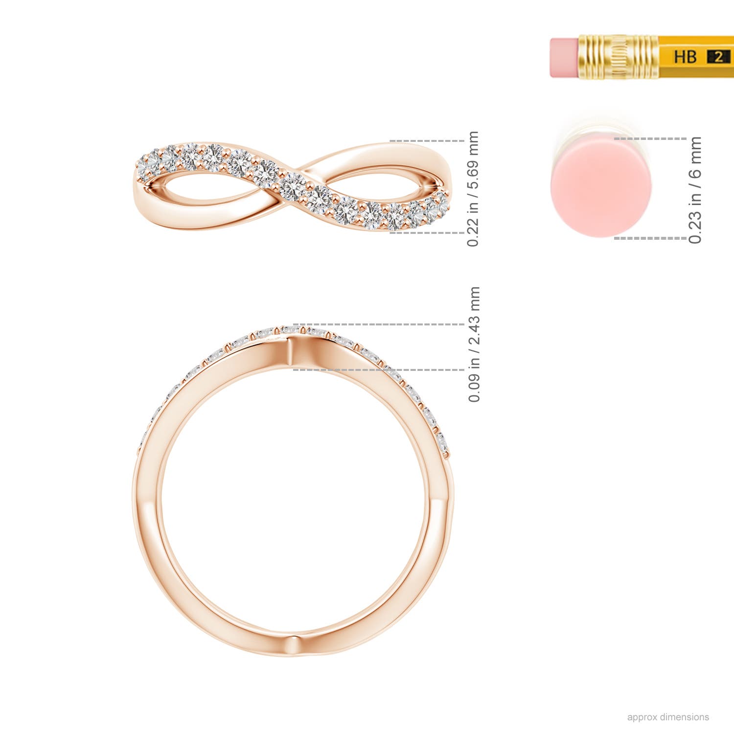 I-J, I1-I2 / 0.35 CT / 14 KT Rose Gold