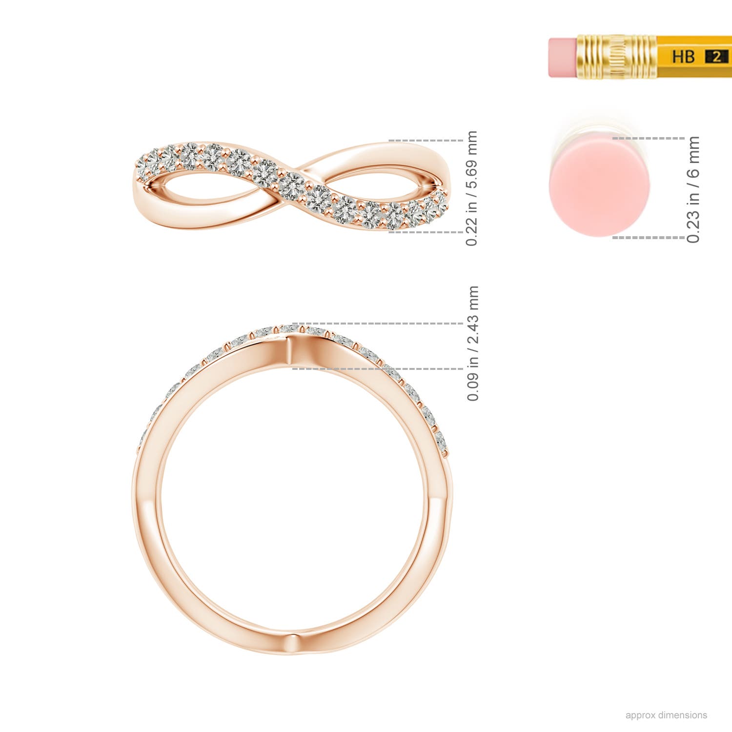 K, I3 / 0.35 CT / 14 KT Rose Gold