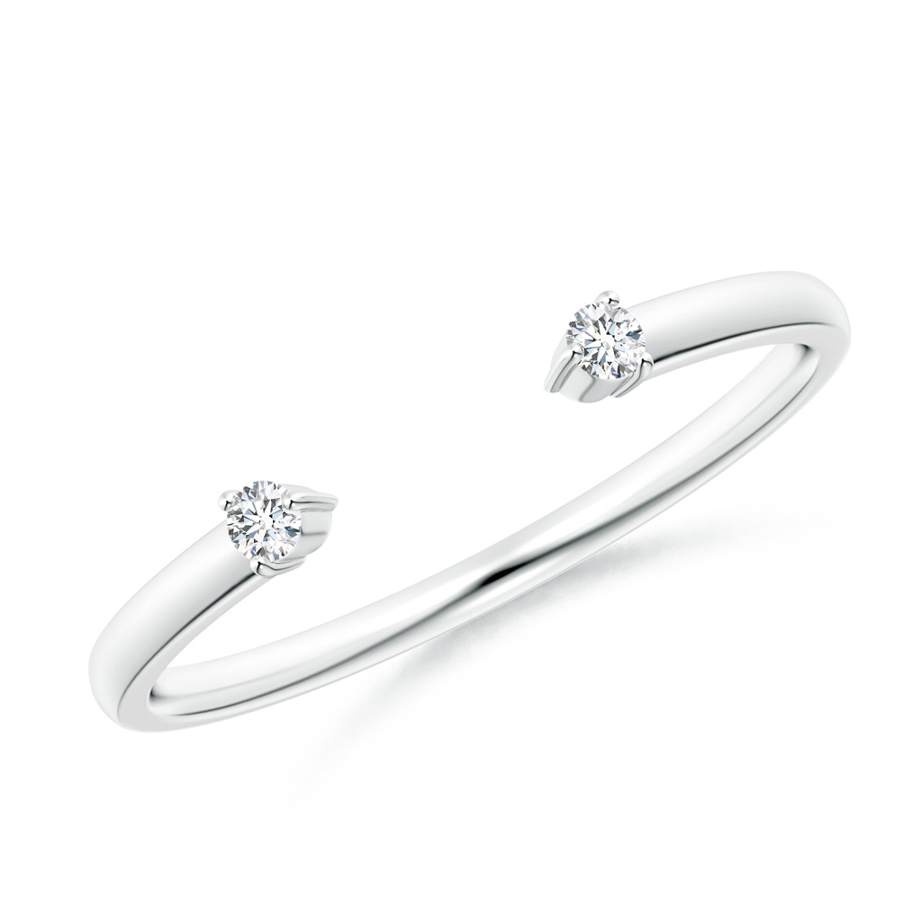 1.8mm GVS2 Two-Stone Diamond Open Ring in P950 Platinum