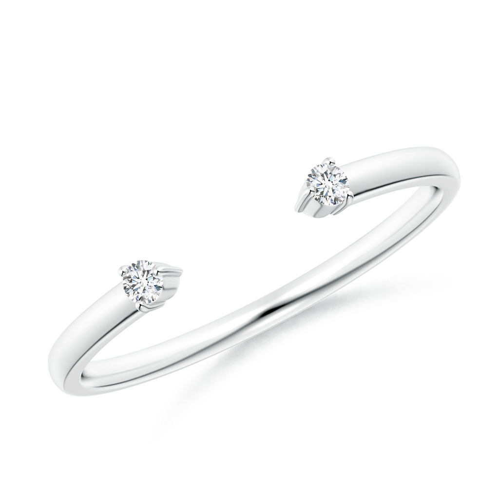 1.8mm GVS2 Two-Stone Diamond Open Ring in White Gold