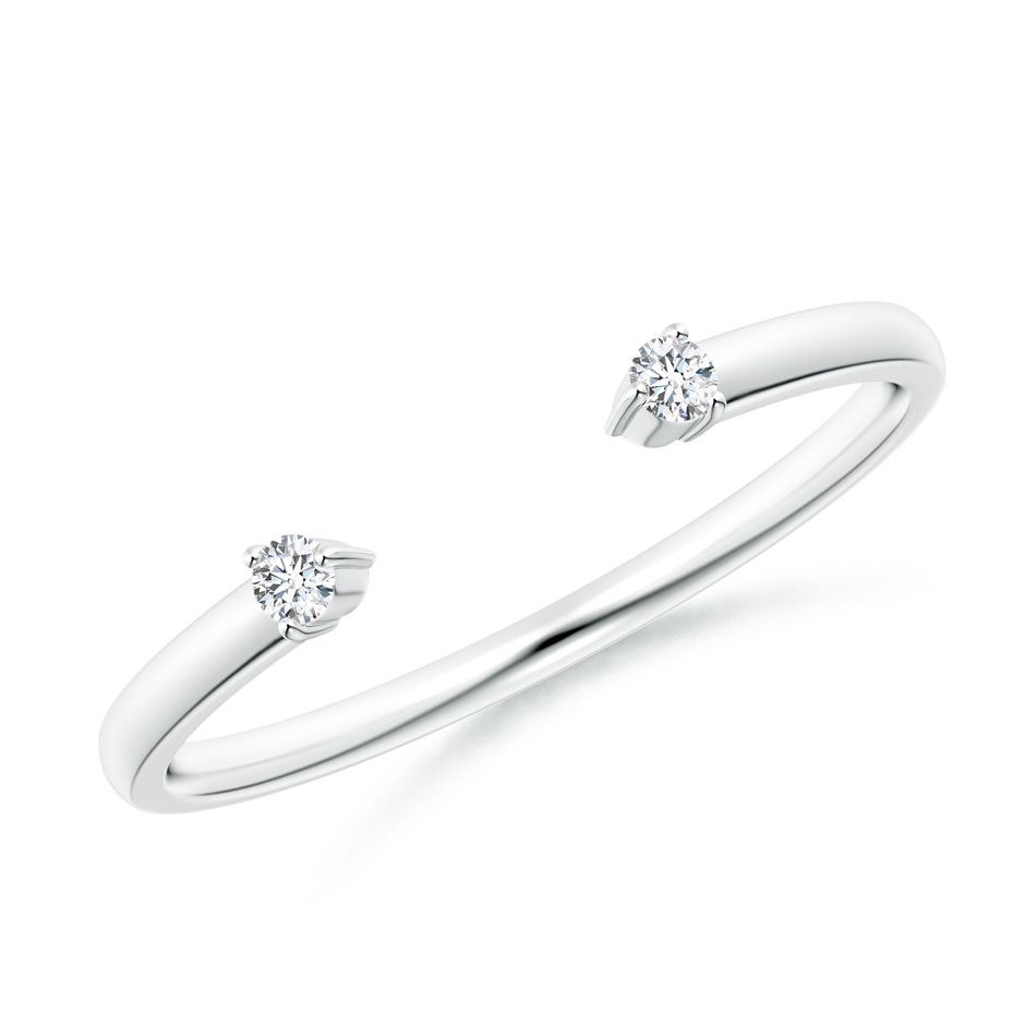 1.8mm GVS2 Two-Stone Diamond Open Ring in White Gold 