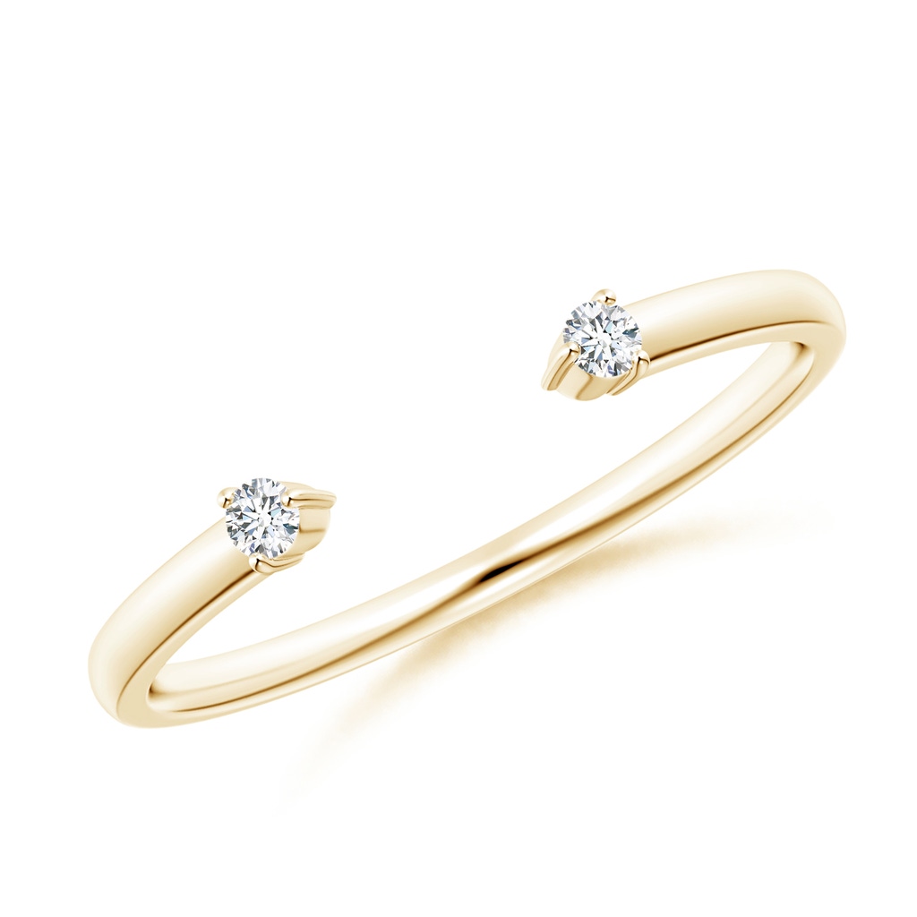 1.8mm GVS2 Two-Stone Diamond Open Ring in Yellow Gold