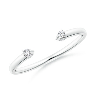 1.8mm HSI2 Two-Stone Diamond Open Ring in 9K White Gold