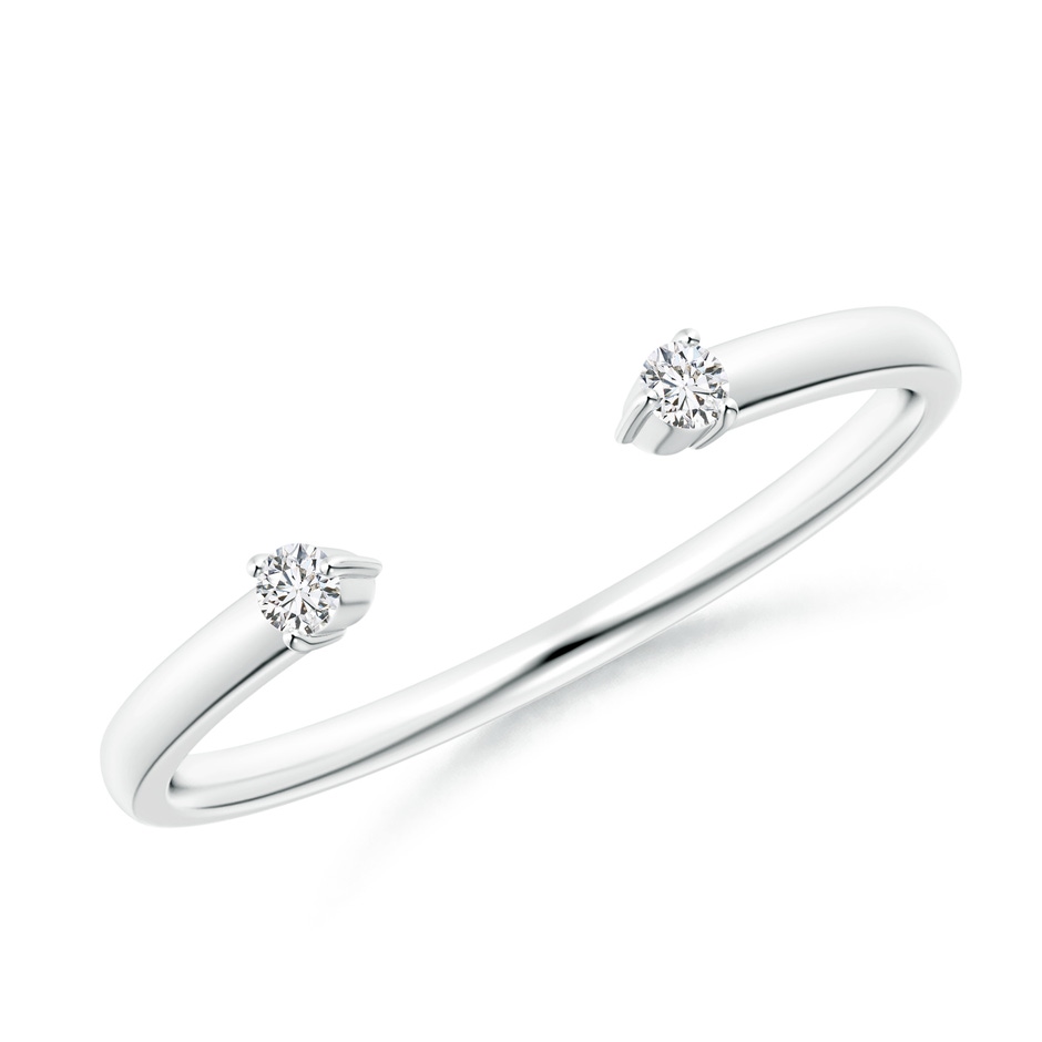 1.8mm HSI2 Two-Stone Diamond Open Ring in White Gold 