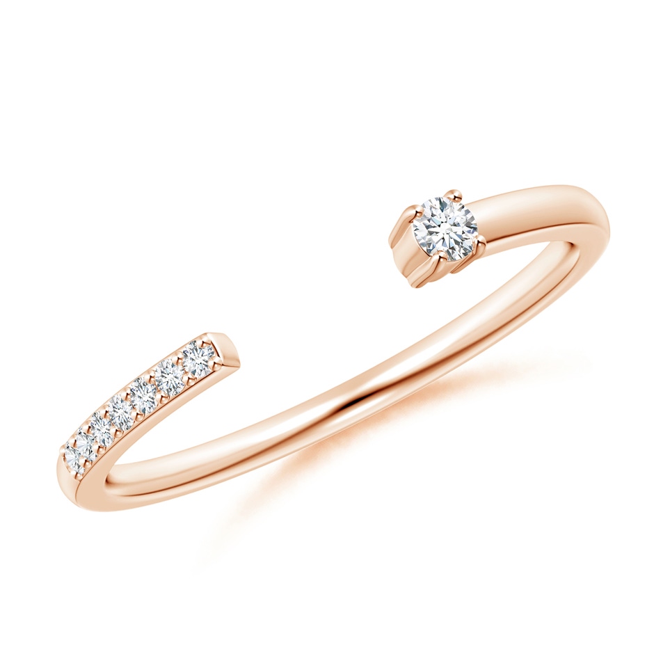 2.1mm GVS2 Diamond Stackable Open Ring in Rose Gold 