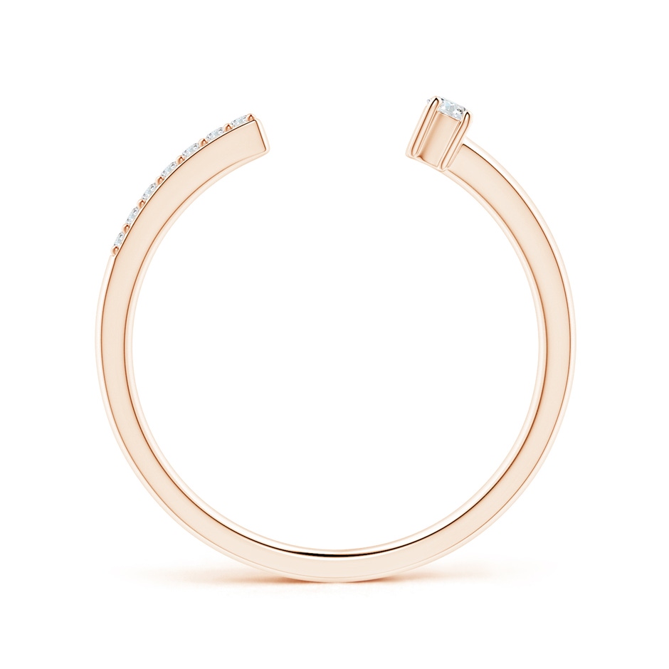 2.1mm GVS2 Diamond Stackable Open Ring in Rose Gold side-1