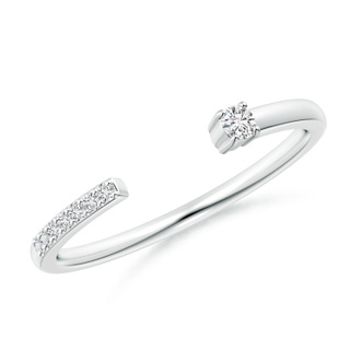 2.1mm HSI2 Diamond Stackable Open Ring in White Gold