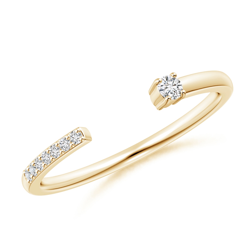 2.1mm HSI2 Diamond Stackable Open Ring in Yellow Gold