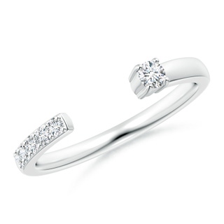 2.6mm GVS2 Diamond Stackable Open Ring in White Gold