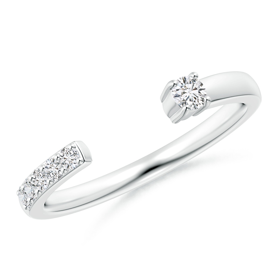 2.6mm HSI2 Diamond Stackable Open Ring in White Gold 