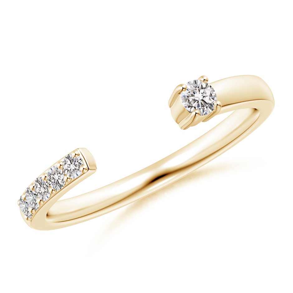 2.6mm IJI1I2 Diamond Stackable Open Ring in Yellow Gold 