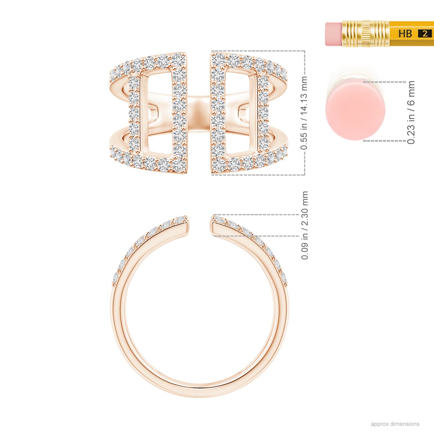 H, SI2 / 0.8 CT / 14 KT Rose Gold