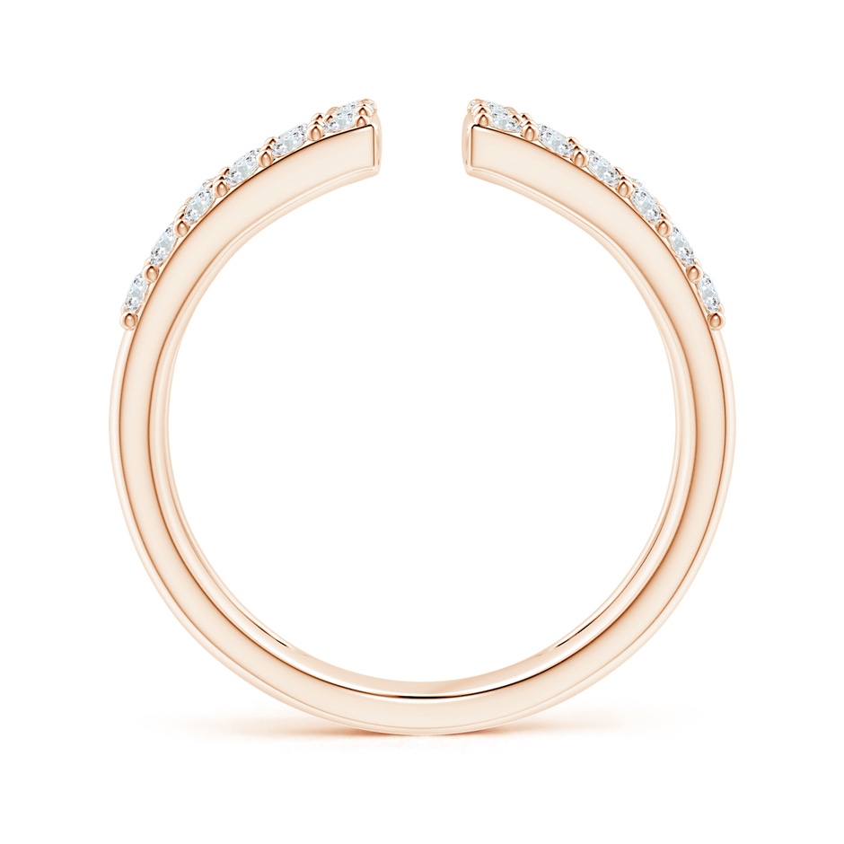 1.7mm GVS2 Prong-Set Diamond Open Cuff Ring in Rose Gold side-1